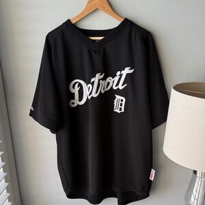 VTG Detroit Tigers Stitches Black‎ Pullover Jersey